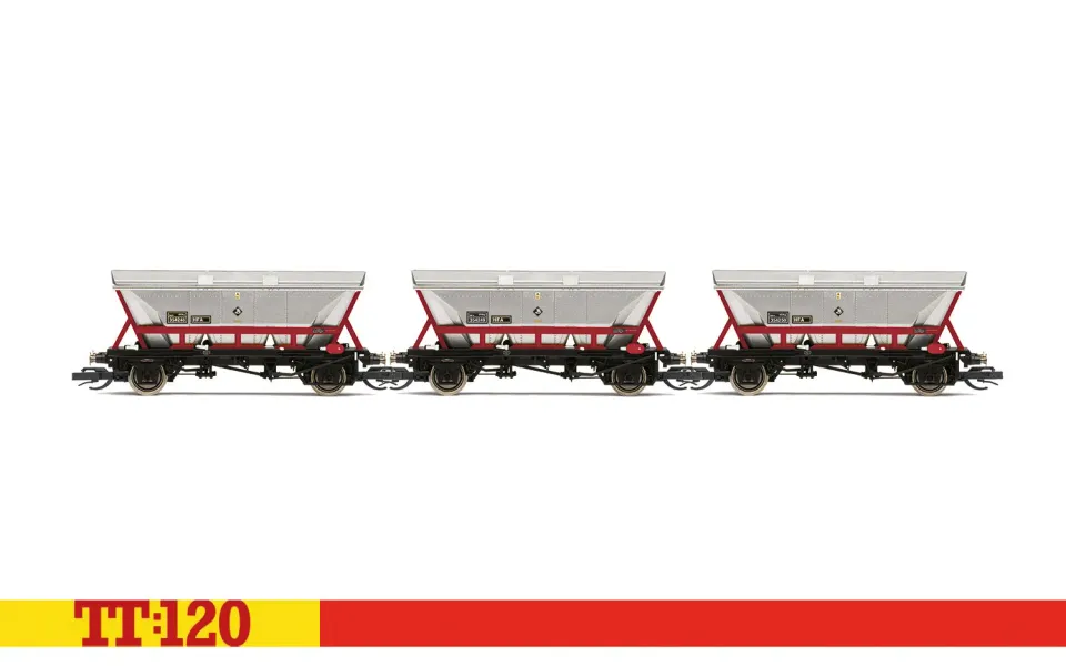 Hornby TT:120 EWS HFA Hopper modellvagn 3-pack canopy