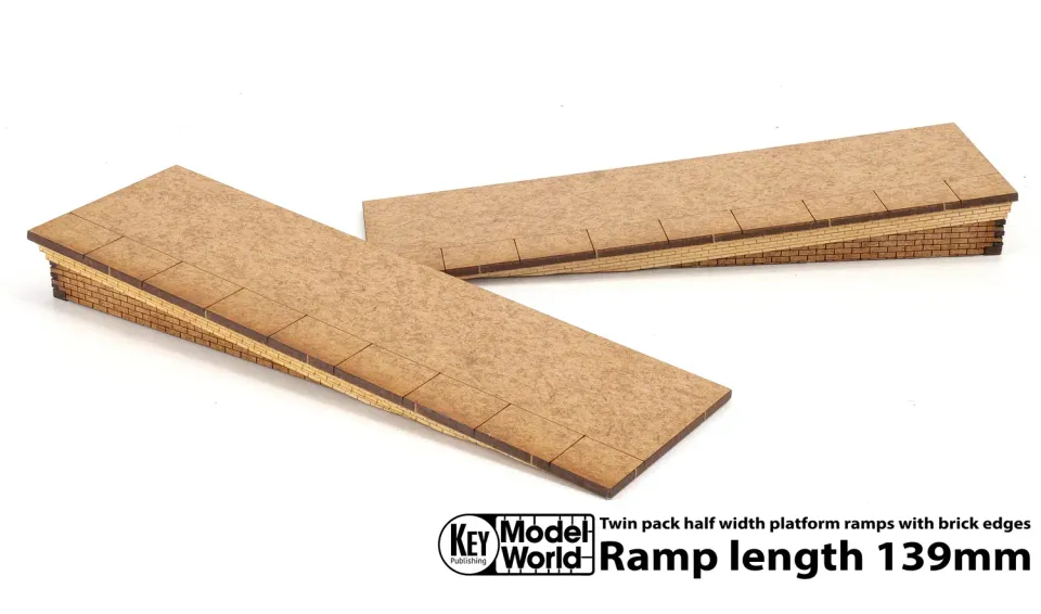 PJM Models OO halvbreda ramper tegel 2-pack modell