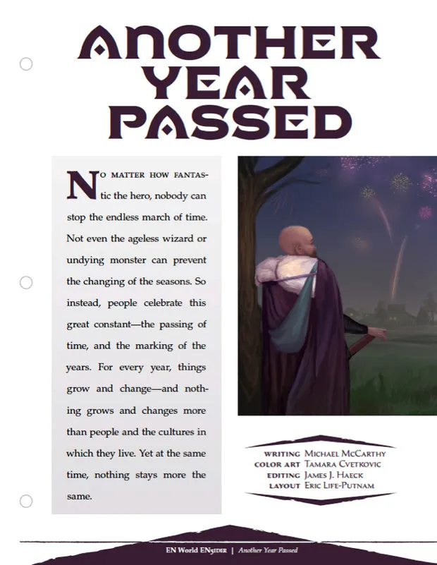 EN Publishing Another Year Passed D&D rollspel PDF nyår