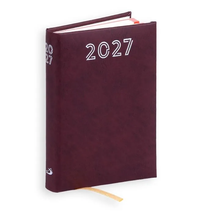 Sharon Standard B7 fickkalender 2027 vinröd