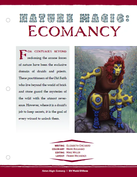 EN Publishing Nature Magic Ecomonacy rollspels-PDF 8 trollformler