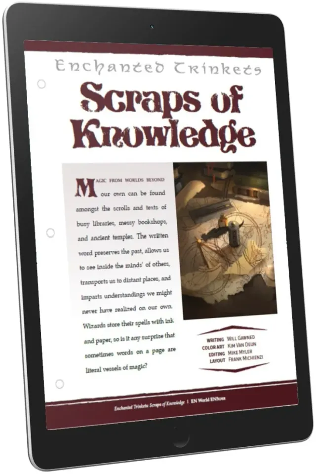 EN Publishing Scraps of Knowledge magiska föremål PDF D&D 5e