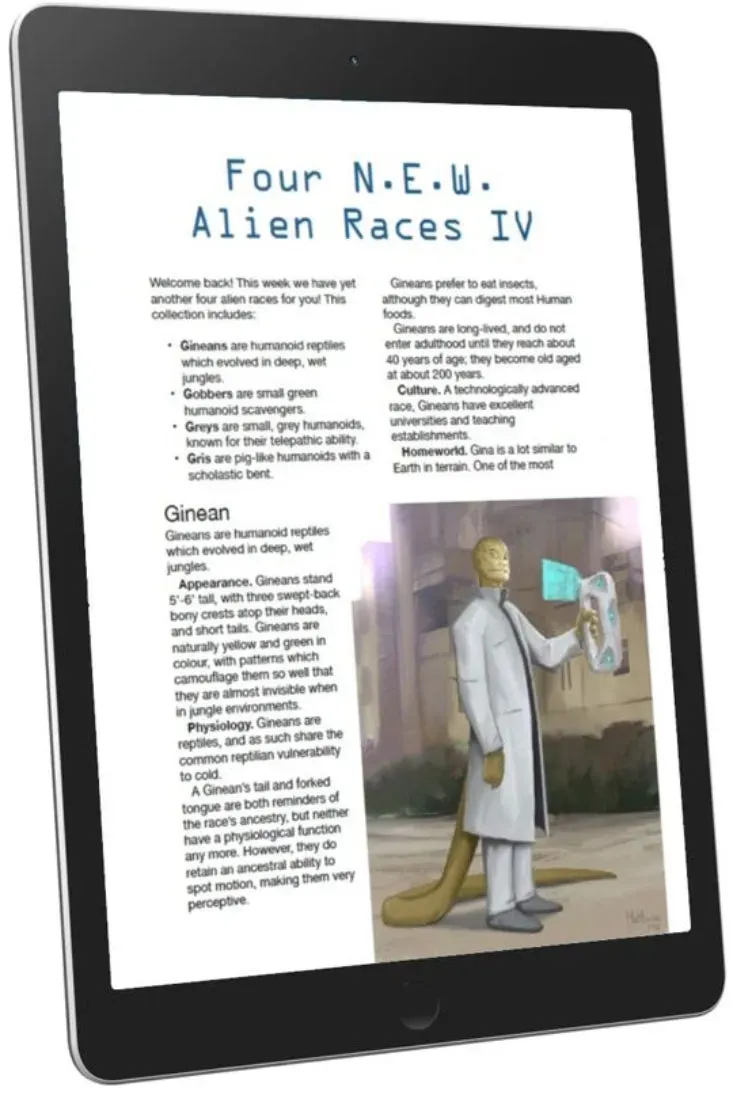 EN Publishing Four N.E.W. Alien Races IV rollspel PDF