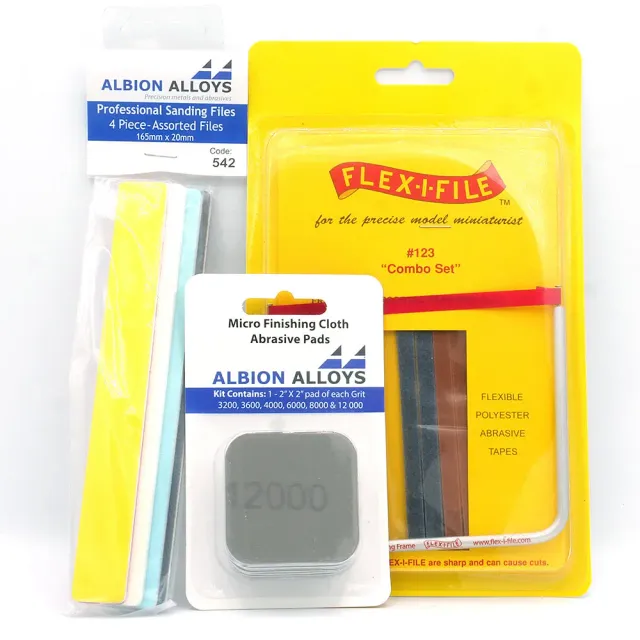 Albion Hobbies slipset modellbygge sanding bundle puts