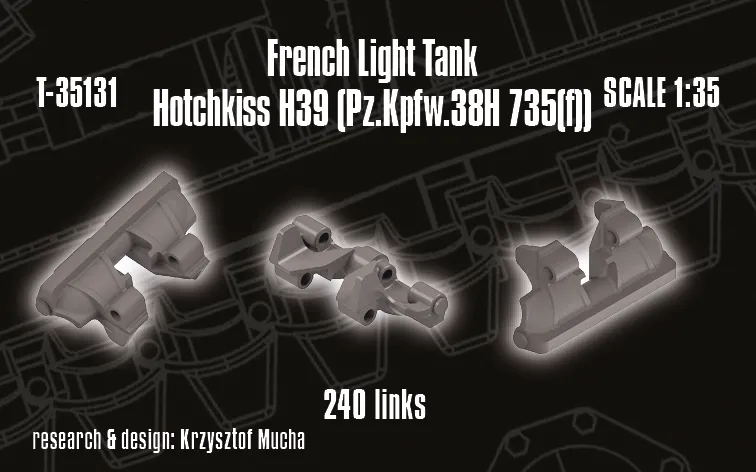 ROSSAGRAPH QuickTracks T-35131 band Hotchkiss H39 1:35 resin