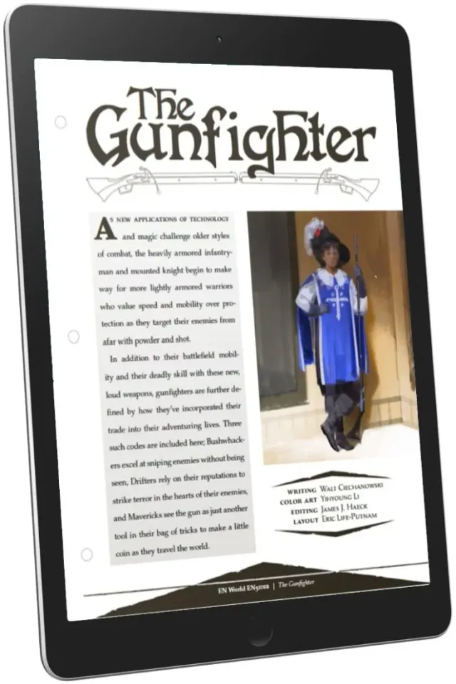 EN Publishing The Gunfighter klass PDF skjutvapen D&D 5e