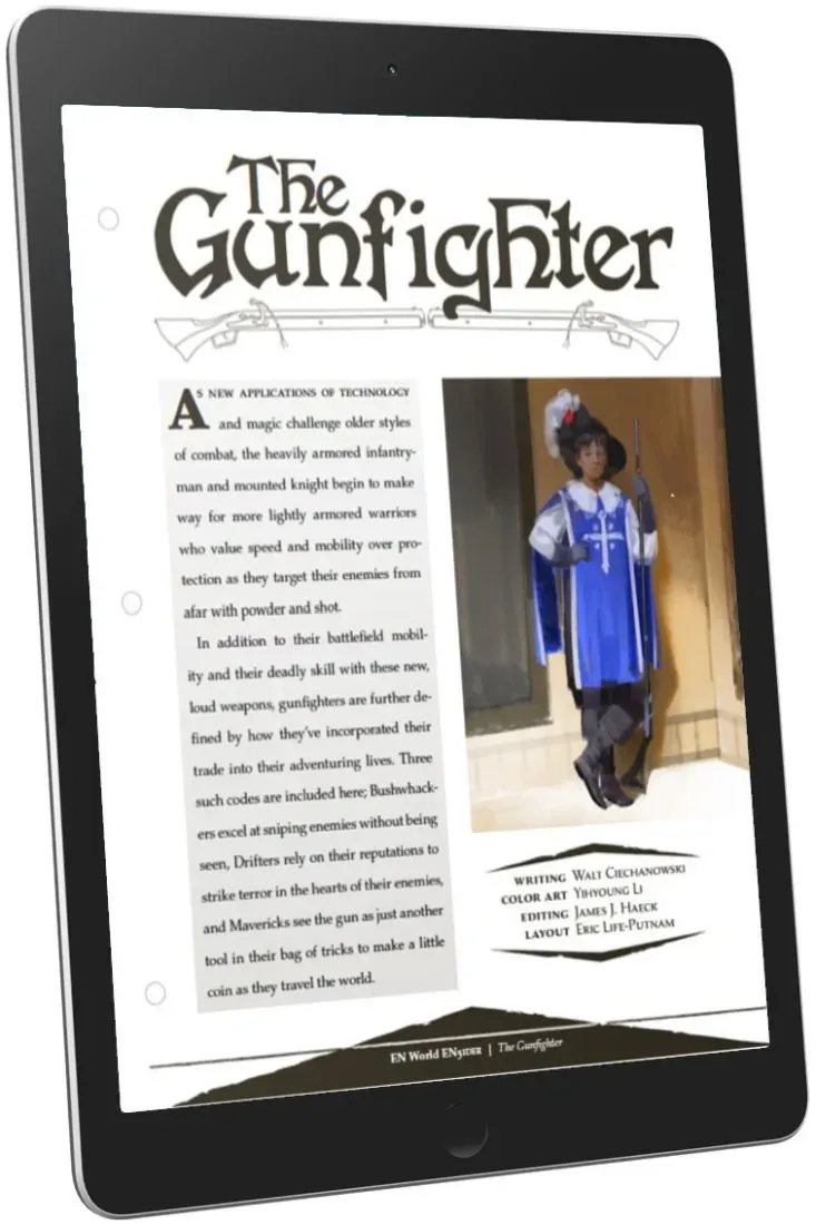 EN Publishing The Gunfighter klass PDF skjutvapen D&D 5e