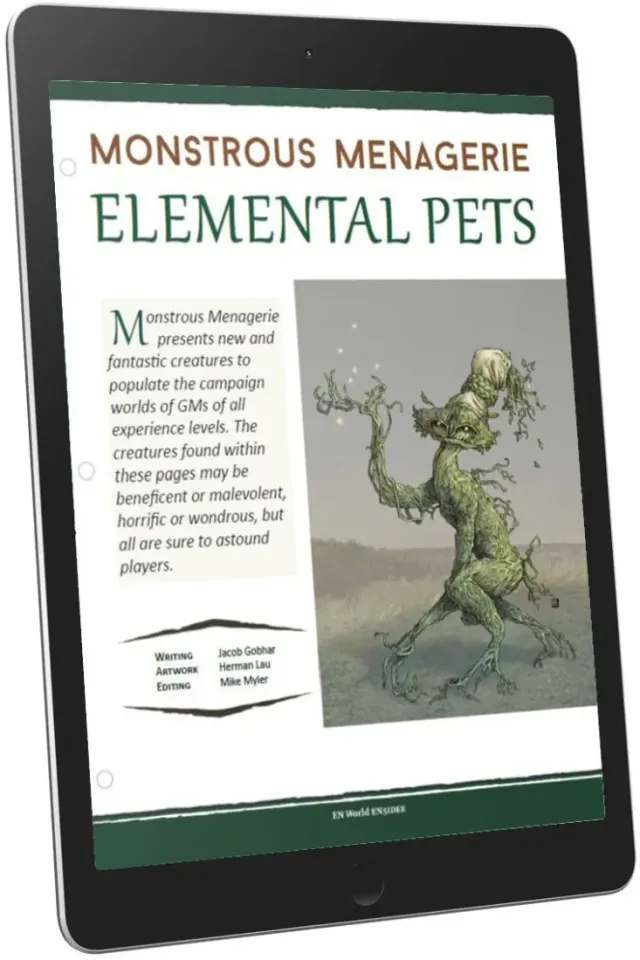 EN Publishing Monstrous Menagerie Elemental Pets rollspel PDF