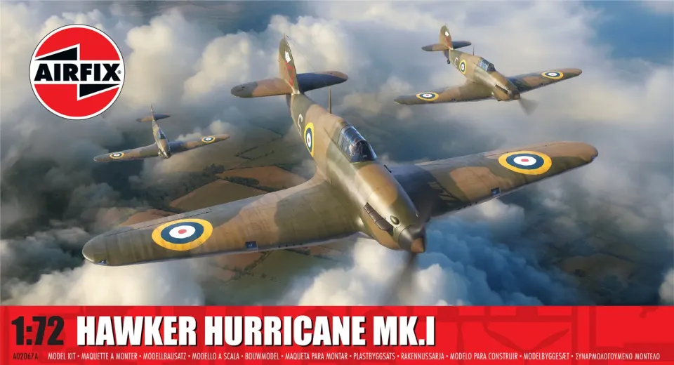 Airfix Hawker Hurricane Mk.I byggsats 1:72 51 delar