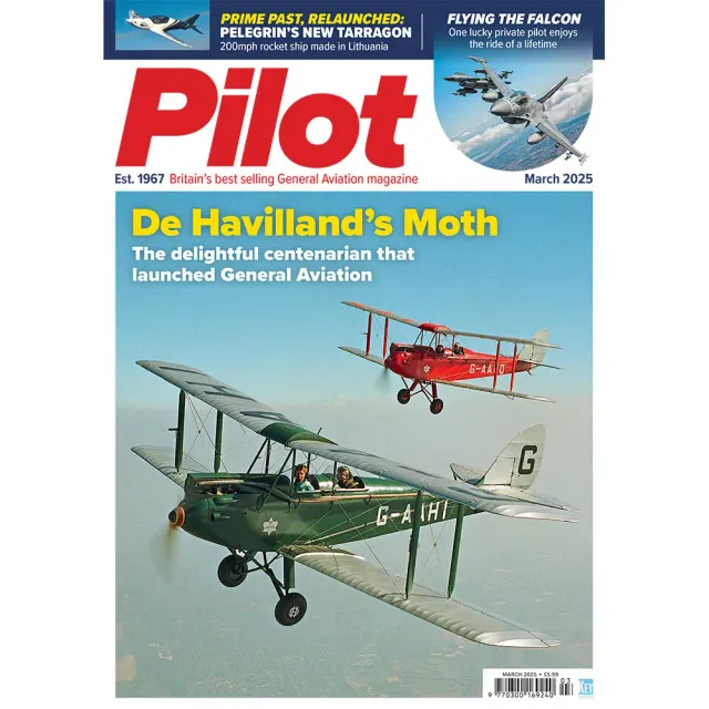 Pilot Magazine March 2025 tidning Gipsy Moth