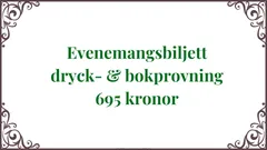 Deckarbokhandeln Dryck- & bokprovning biljett La dolce morte
