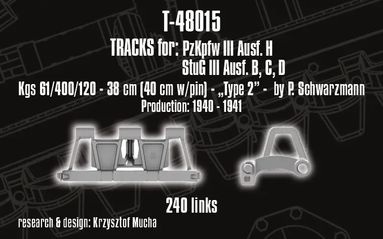 ROSSAGRAPH QuickTracks T-48015 larvband Panzer III 1/48