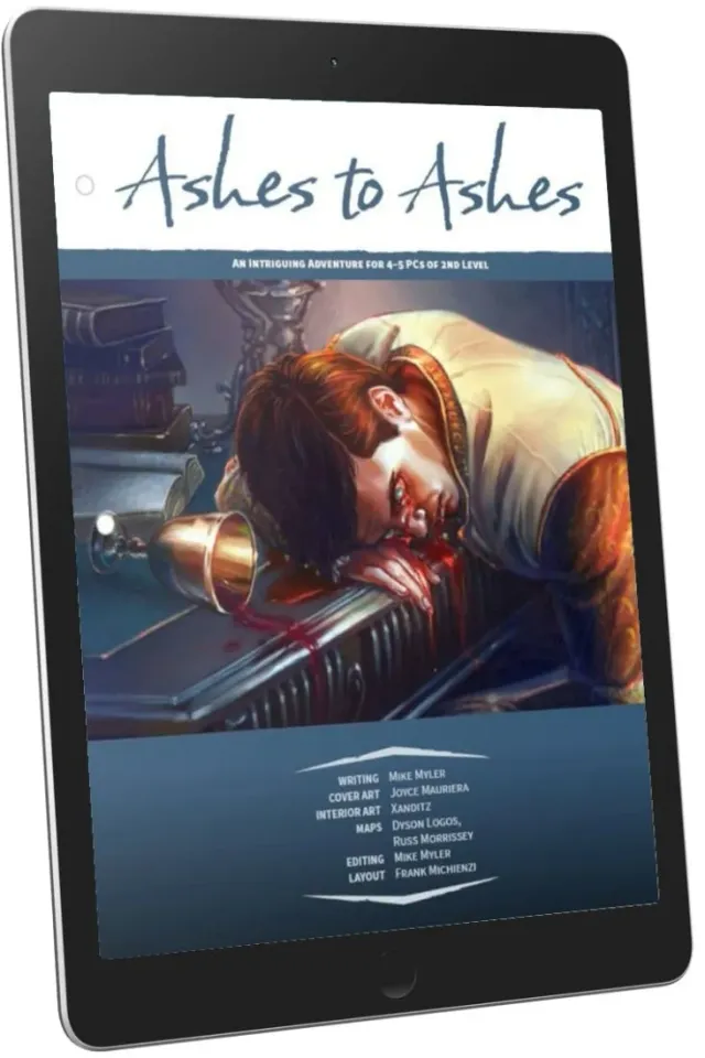 EN Publishing Ashes to Ashes äventyr PDF D&D 5e nivå 2