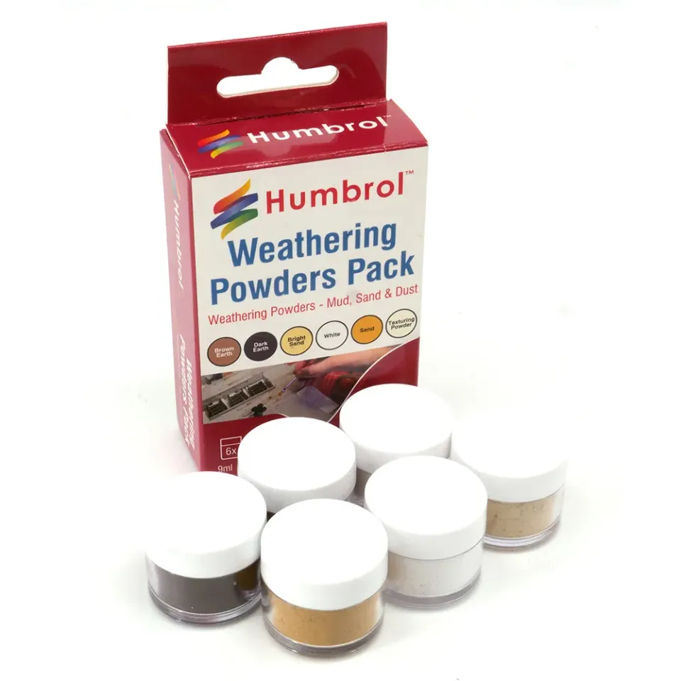 Humbrol Weathering Powders AV0021 vädringspulver 6-pack