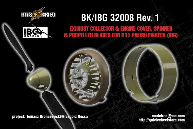 Rossagraph BitsKrieg BK/IBG 32008 detaljsats P.11 1:32 resin