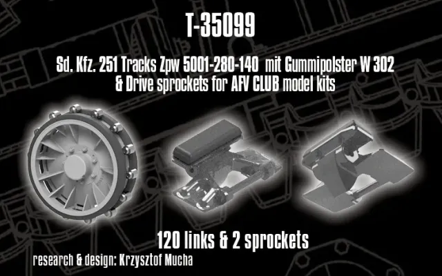 ROSSAGRAPH QuickTracks T-35099 larvband 1:35 Sd.Kfz. 251