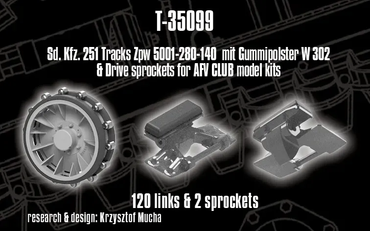 ROSSAGRAPH QuickTracks T-35099 larvband 1:35 Sd.Kfz. 251