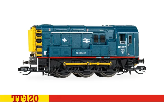 Hornby TT:120 BR Class 08 08817 diesellok Thornaby BR-blå