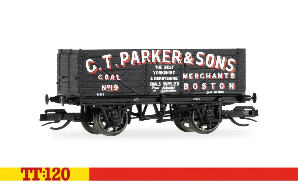 Hornby TT:120 G.T. Parker & Sons 19 godsvagn svart