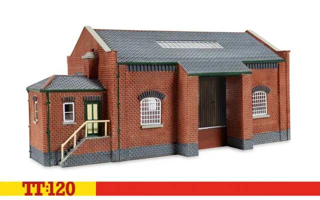 Hornby TT:120 Goods Shed modellbyggnad rött tegel
