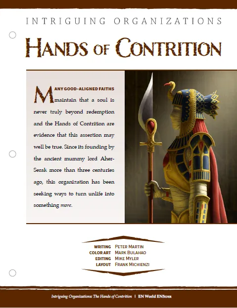 EN Publishing Intriguing Organizations Hands of Contrition tillbehör PDF odöda