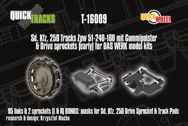 Rossagraph QuickTracks T-16009 larvband 1/16 Sd.Kfz. 250