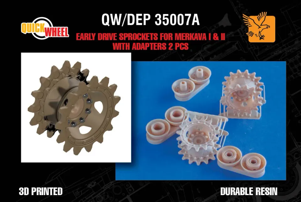 Rossagraph QW/DEP-35007A drivhjul Merkava Mk 1/2 resin