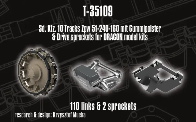Rossagraph QuickTracks T-35109 larvband Sd.Kfz. 10 Dragon
