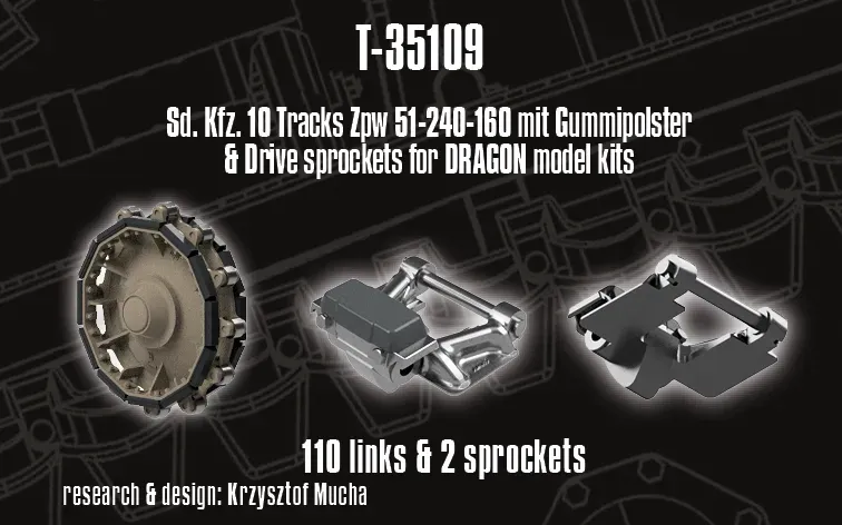 Rossagraph QuickTracks T-35109 larvband Sd.Kfz. 10 Dragon