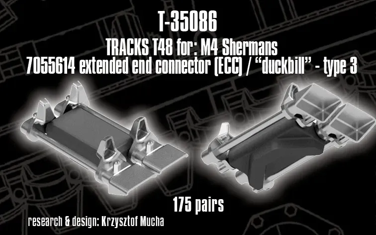 Rossagraph QuickTracks T-35086 band 1:35 Sherman T48 Duckbill