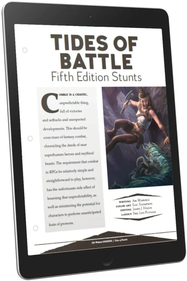 EN Publishing Tides of Battle Fifth Edition Stunts regler PDF D&D 5e