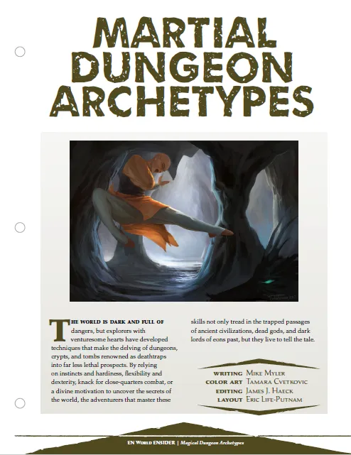 EN Publishing Martial Dungeon Archetypes rollspel PDF