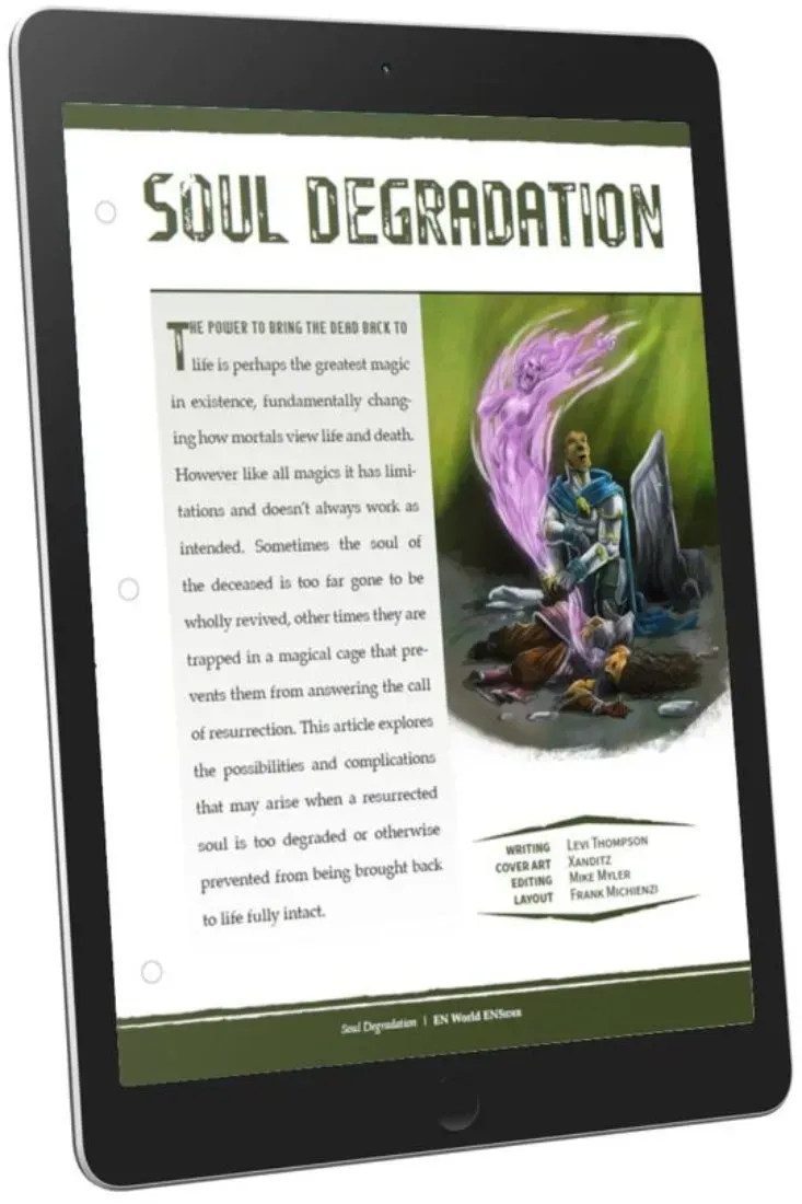 EN Publishing Soul Degradation regelbok PDF D&D 5e