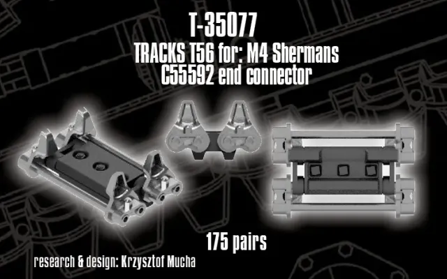 ROSSAGRAPH QuickTracks T-35077 band M4 Sherman 1/35