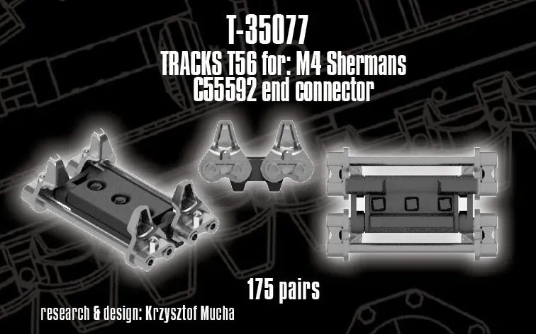 ROSSAGRAPH QuickTracks T-35077 band M4 Sherman 1/35