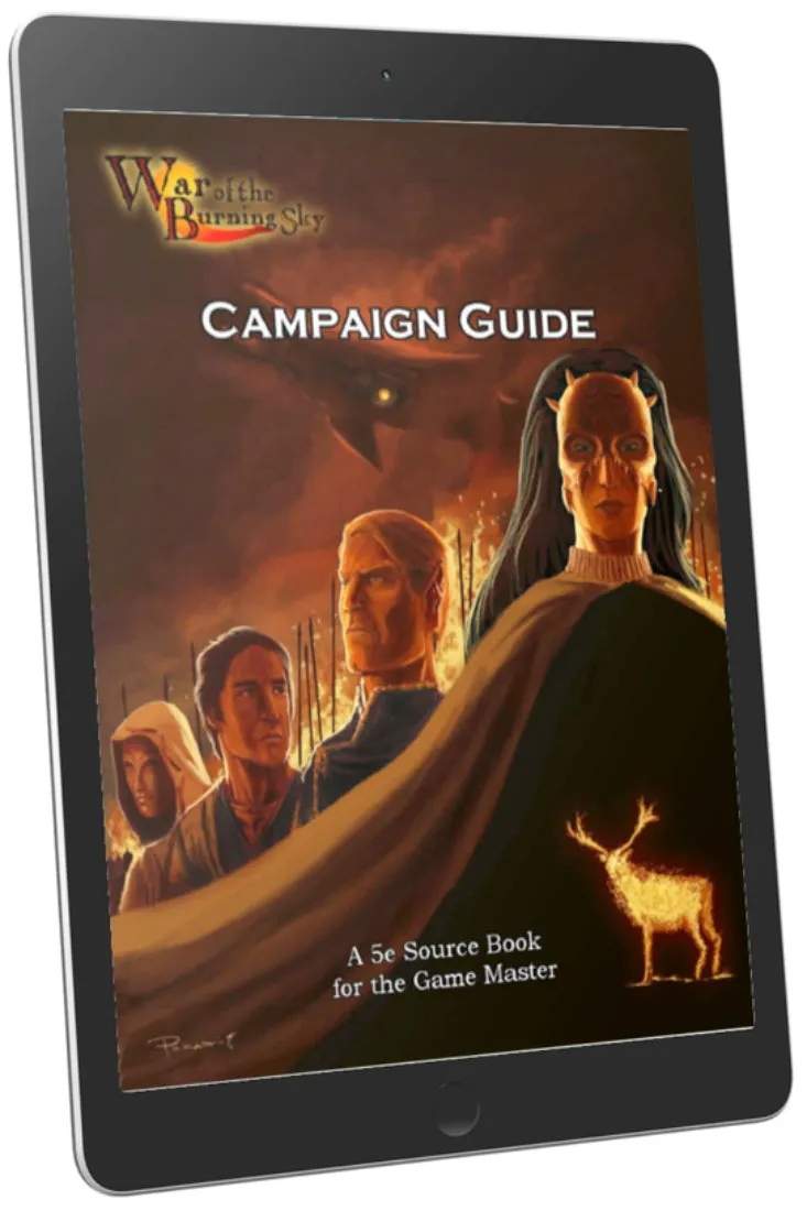 EN Publishing War of the Burning Sky kampanjguide mjukpärm