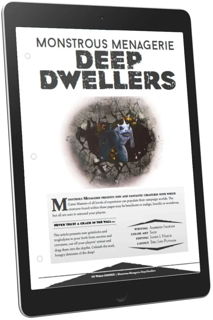 EN Publishing Monstrous Menagerie Deep Dwellers rollspel pdf D&D 5e