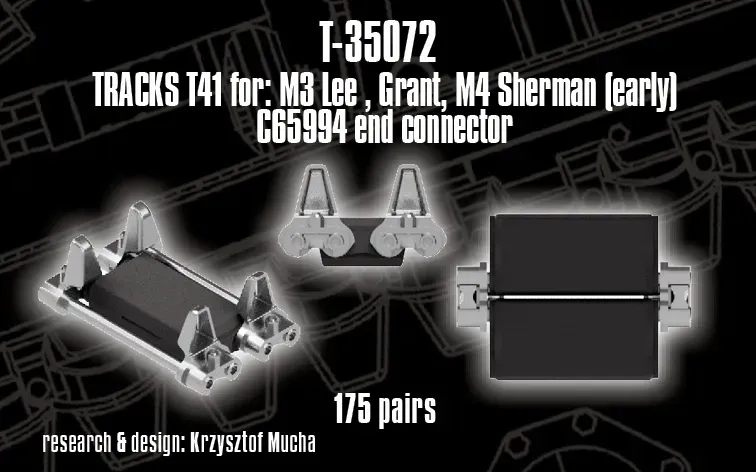 ROSSAGRAPH QuickTracks T-35072 bandset T41 Sherman 1/35