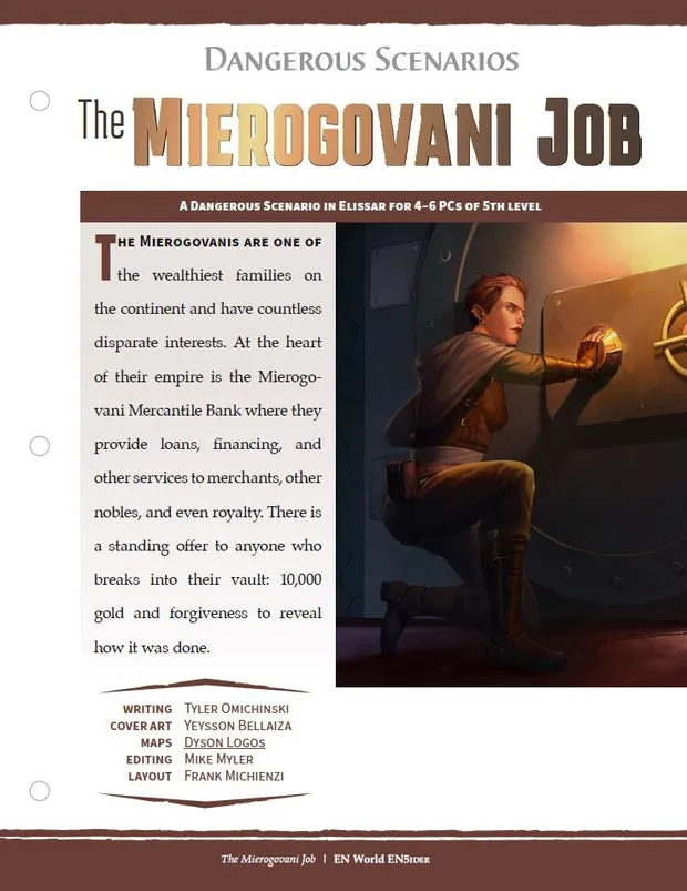 EN Publishing Dangerous Scenarios The Mierogovani Job äventyr PDF D&D 5e