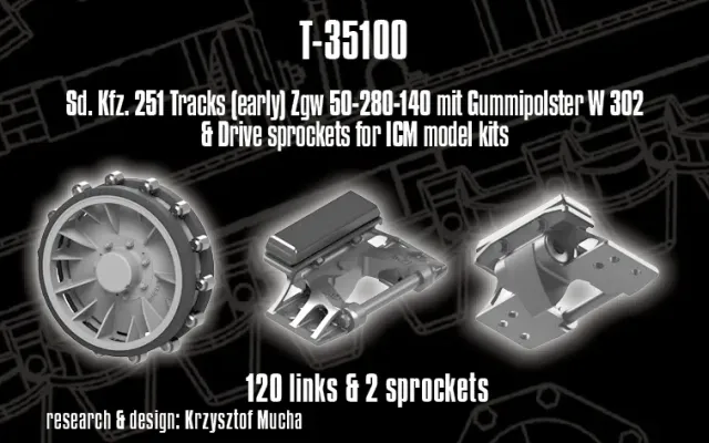 Rossagraph QuickTracks T-35100 larvband Sd.Kfz. 251 ICM