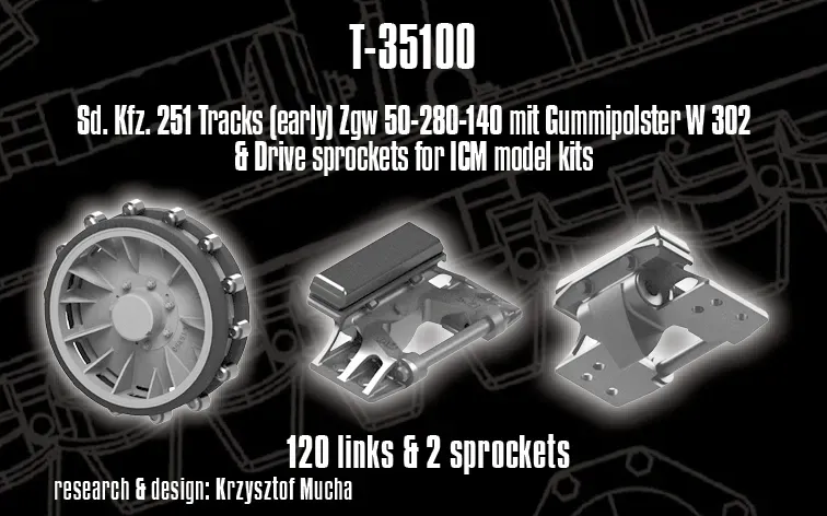 Rossagraph QuickTracks T-35100 larvband Sd.Kfz. 251 ICM