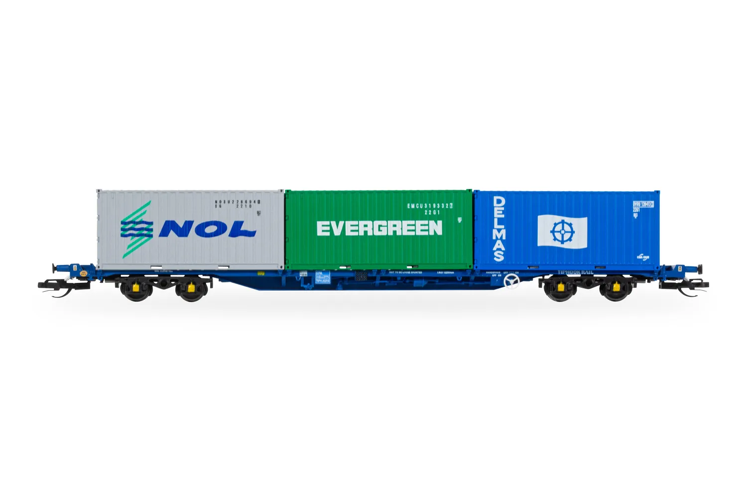 Hornby TT:120 Touax KFA containervagn 3x20 containrar