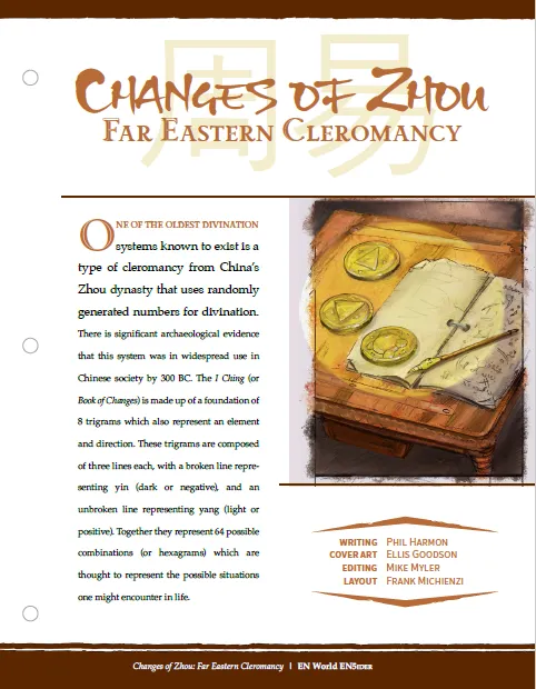 EN Publishing Changes of Zhou spådom rollspel PDF