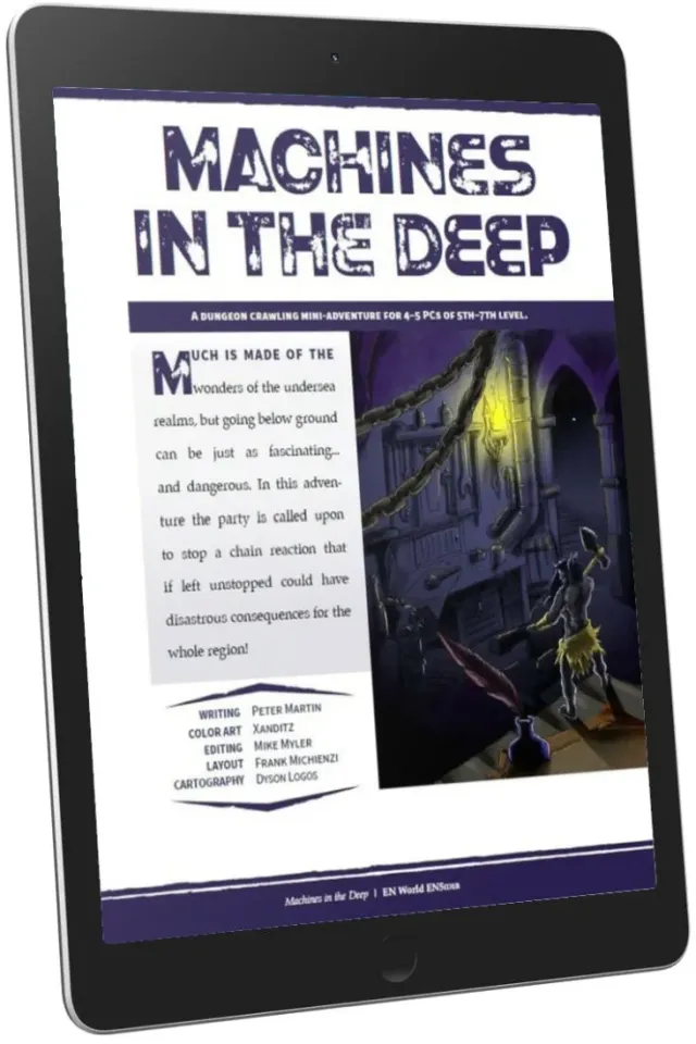 EN Publishing Mini-Adventure Machines in the Deep äventyr PDF nivå 5-7