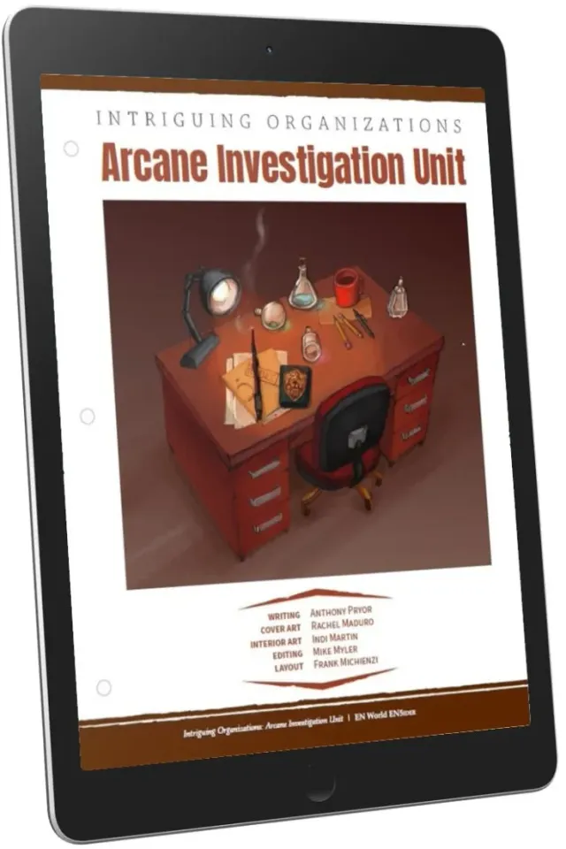 EN Publishing Intriguing Organizations Arcane Investigation Unit PDF magiutredning