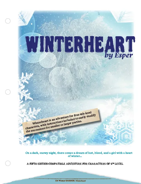 EN Publishing Winterheart miniäventyr PDF nivå 4 ismagiker