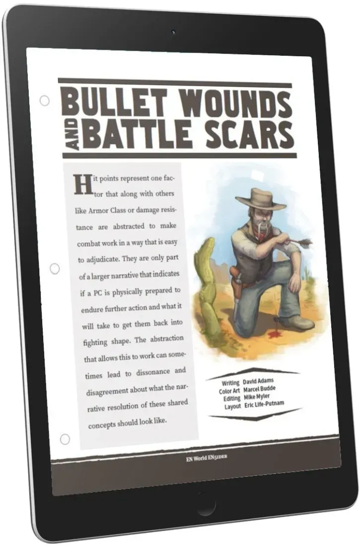 EN Publishing Bullet Wounds Battle Scars rollspel PDF regler
