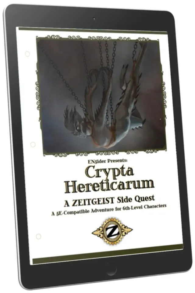 EN Publishing ZEITGEIST Crypta Hereticarum äventyr PDF valv