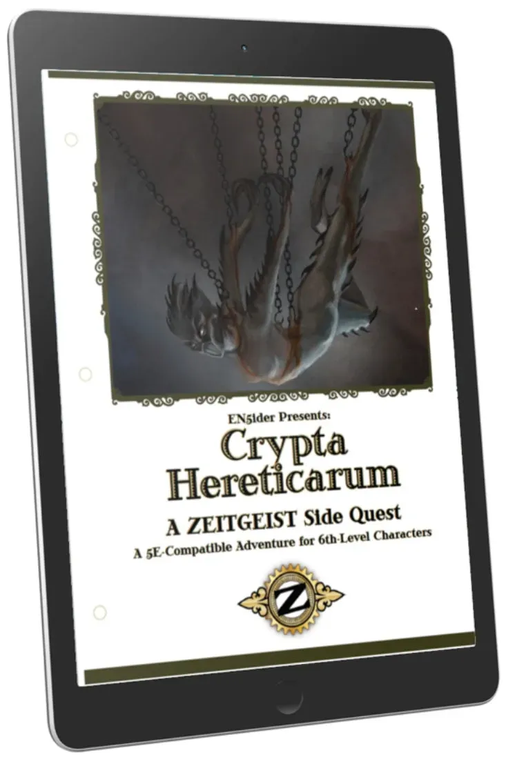 EN Publishing ZEITGEIST Crypta Hereticarum äventyr PDF valv