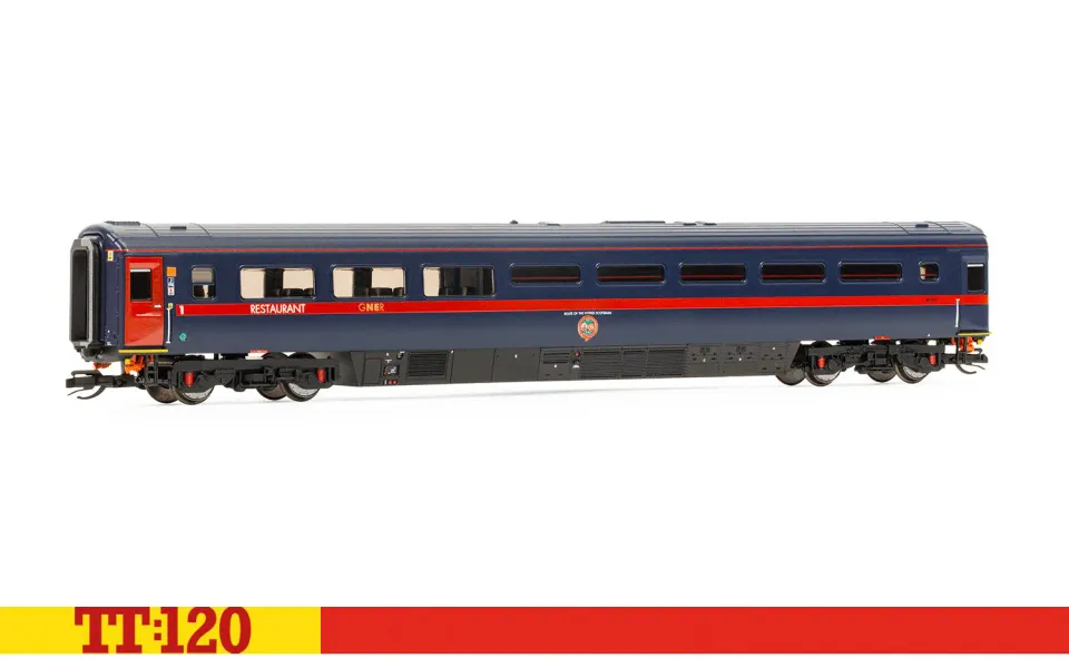 Hornby TT:120 GNER Mk3 TRFB 40720 personvagn blå
